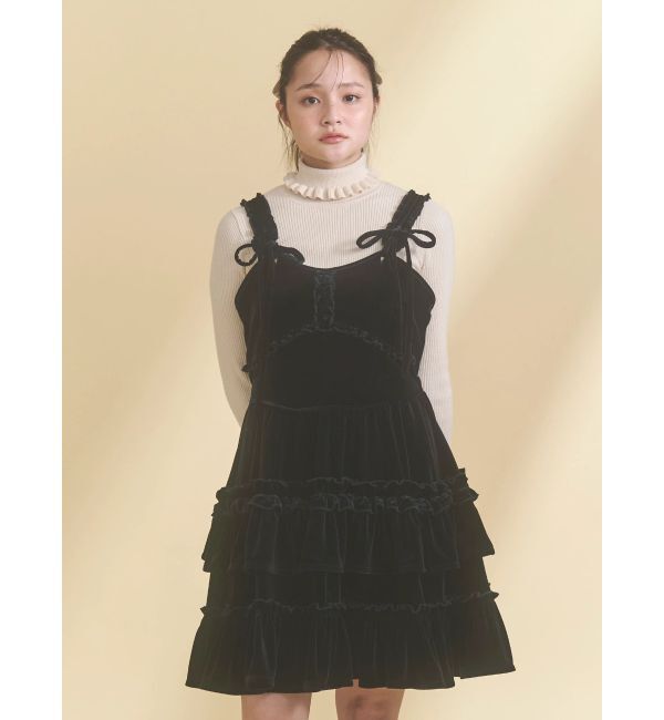 merry jenny「frillリブタートルニットtops」|ニット・セーター|