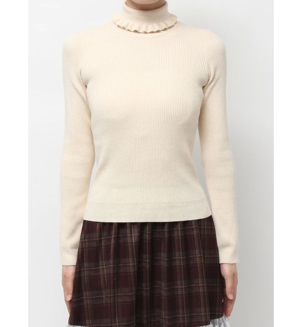 merry jenny「frillリブタートルニットtops」|ニット・セーター|