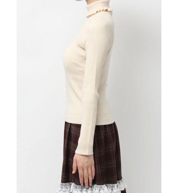 merry jenny「frillリブタートルニットtops」|ニット・セーター|