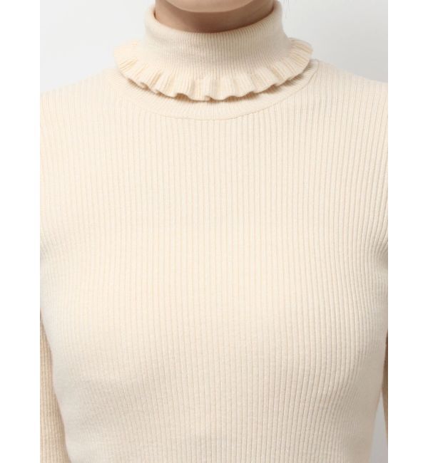 merry jenny「frillリブタートルニットtops」|ニット・セーター|