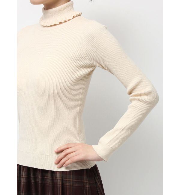 merry jenny「frillリブタートルニットtops」|ニット・セーター|
