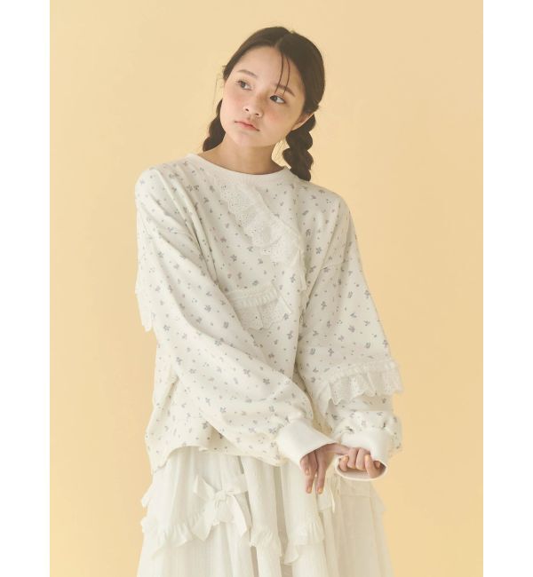merry jenny「flowerレーススウェット」|スウェット・ジャージ|