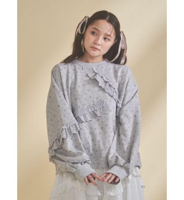merry jenny「flowerレーススウェット」|スウェット・ジャージ|