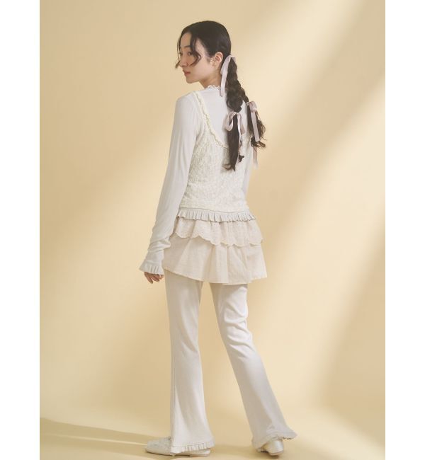 merry jenny「lace layered long tee」|Tシャツ・カットソー|