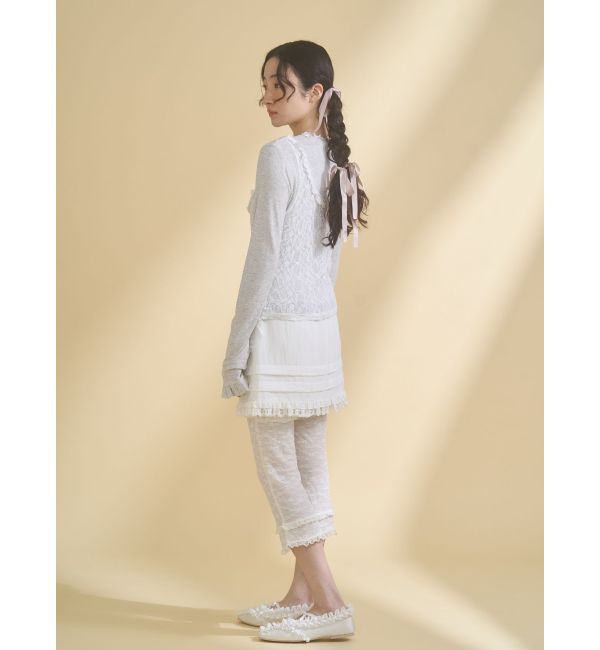 merry jenny「lace layered long tee」|Tシャツ・カットソー|
