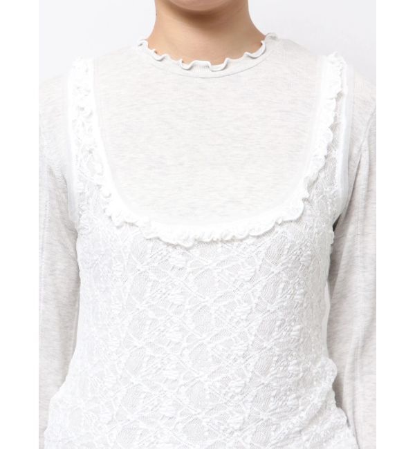 merry jenny「lace layered long tee」|Tシャツ・カットソー|