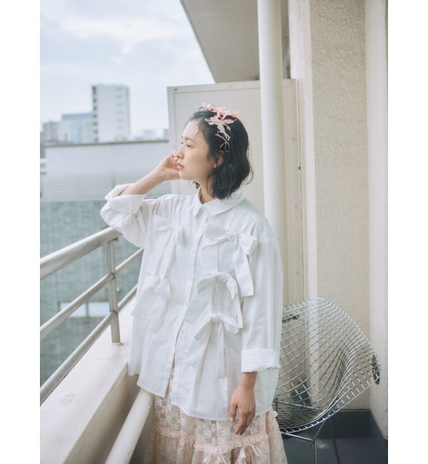 merry jenny「bon bon ribbon shirt」|シャツ・ブラウス|