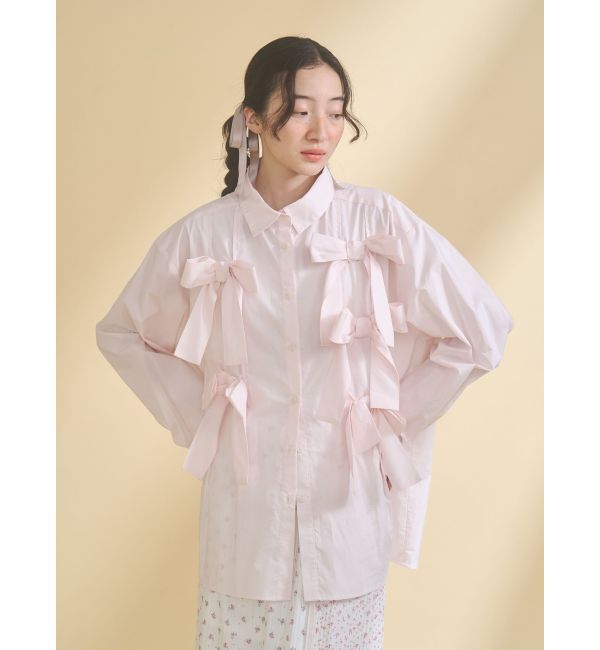 merry jenny「bon bon ribbon shirt」|シャツ・ブラウス|