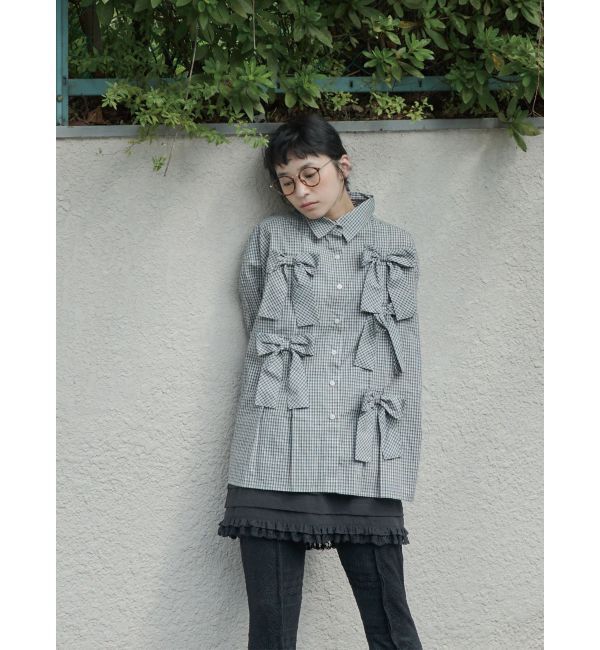 merry jenny「bon bon ribbon shirt」|シャツ・ブラウス|