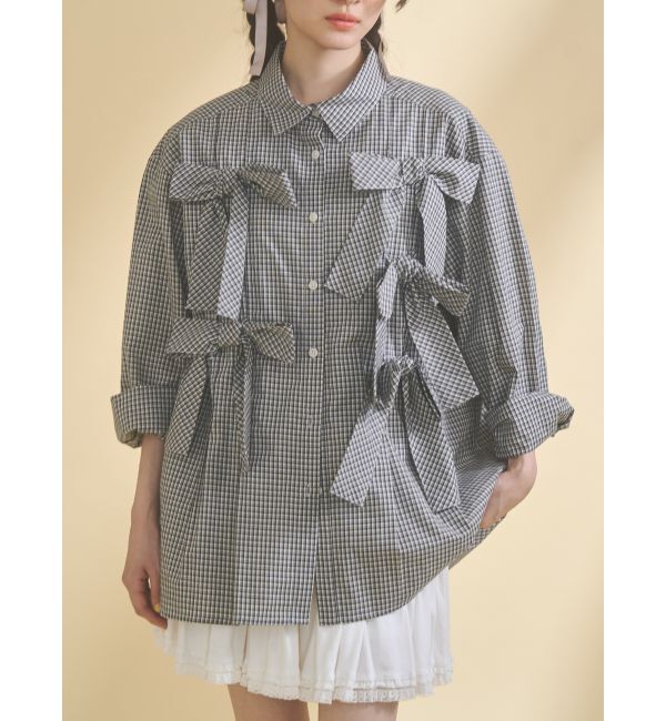 merry jenny「bon bon ribbon shirt」|シャツ・ブラウス|ミックス