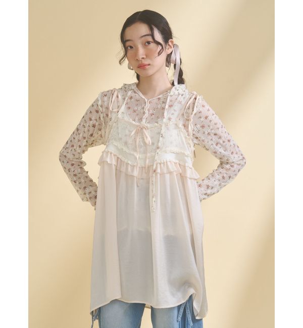 merry jenny「rabbitレースフードtops」|Tシャツ・カットソー|