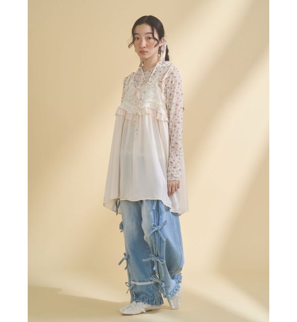 merry jenny「rabbitレースフードtops」|Tシャツ・カットソー|