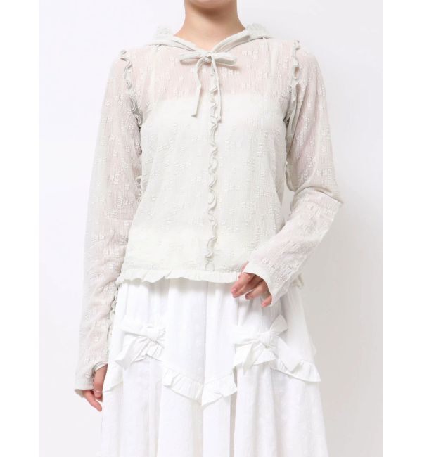 merry jenny「rabbitレースフードtops」|Tシャツ・カットソー|