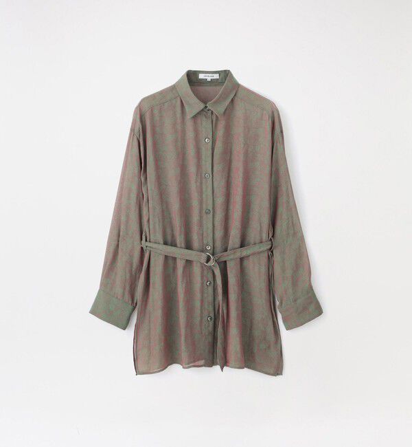  「シアージャカードシャツ」|シャツ・ブラウス|カーキ