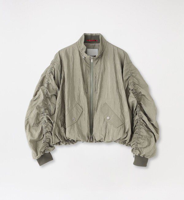  「ヴィンテージギャザーブルゾン」|ブルゾン・スタジャン|グリーン