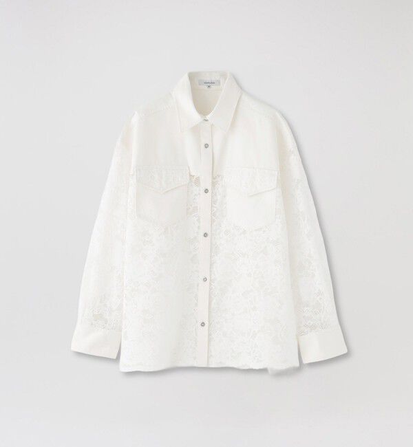  「レースコンビシャツ」|シャツ・ブラウス|ホワイト