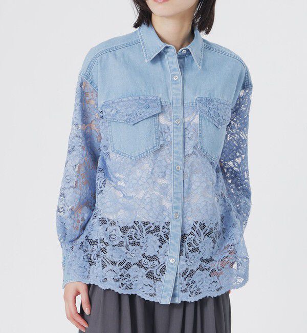  「レースコンビシャツ」|シャツ・ブラウス|