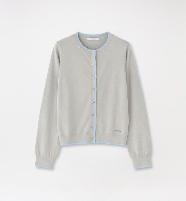  「パイピングニットカーディガン」|ニット・セーター|グレー3