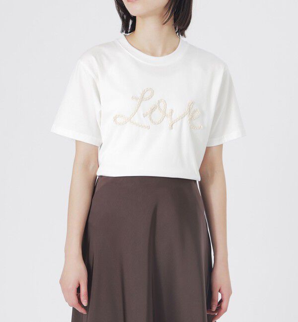  「LOVEコード刺繍Tシャツ」|Tシャツ・カットソー|