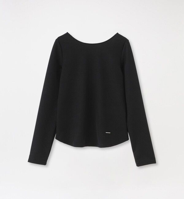  「コードピケバックオープントップス」|Tシャツ・カットソー|ブラック