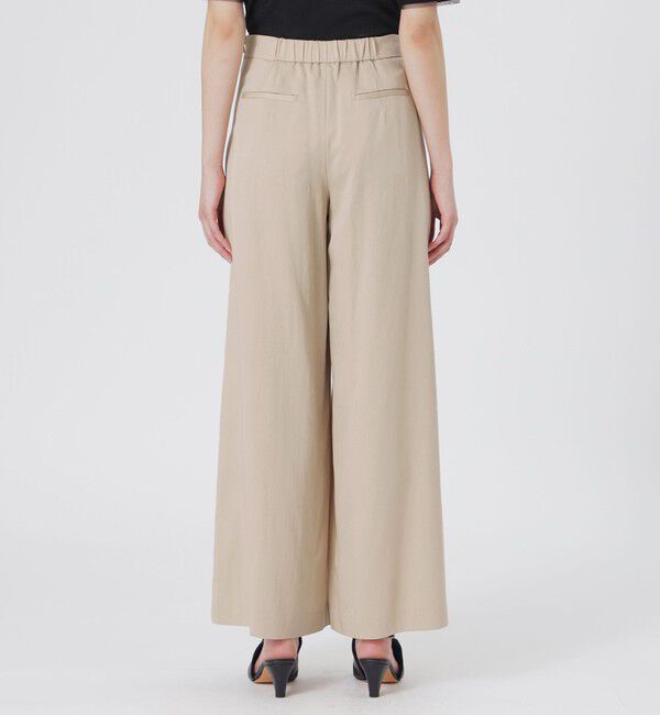  「フロントタックワイドパンツ」|スラックス|