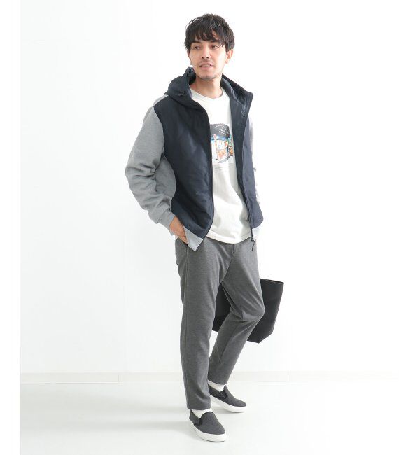 ikka「sorona コンビ中綿ジップパーカー」|ブルゾン・スタジャン|