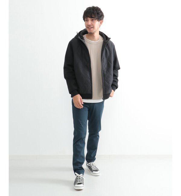 ikka「sorona コンビ中綿ジップパーカー」|ブルゾン・スタジャン|