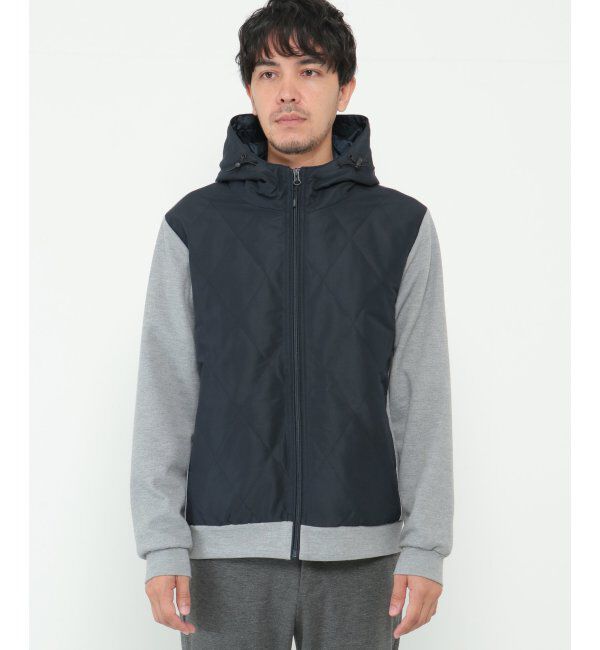 ikka「sorona コンビ中綿ジップパーカー」|ブルゾン・スタジャン|