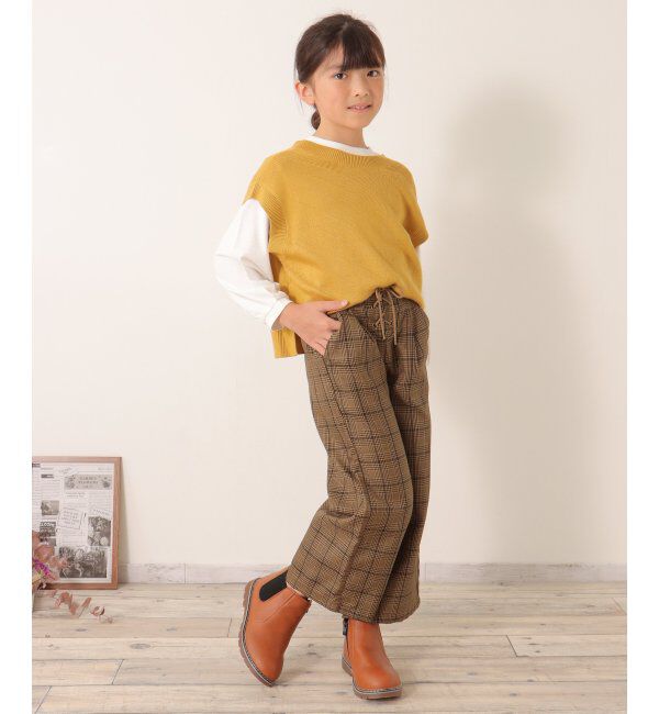 ikka kids「レースアップワイドパンツ（120~160cm）」|その他|