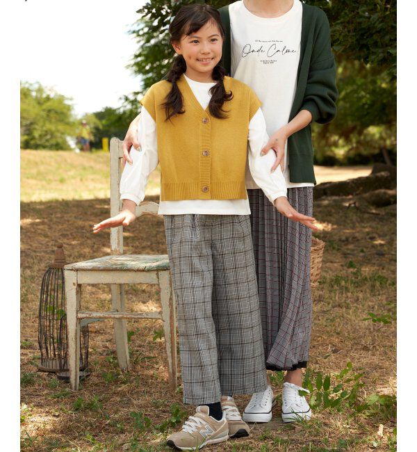 ikka kids「レースアップワイドパンツ（120~160cm）」|その他|