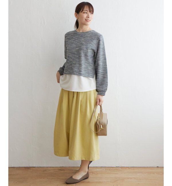 ikka「カットツイードレイヤードプルオーバー」|その他|