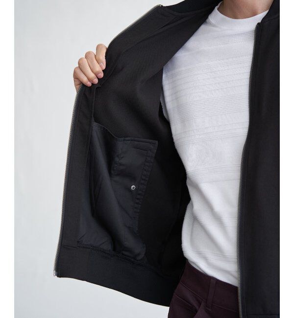 ikka「撥水メランジリブブルゾン」|ブルゾン・スタジャン|