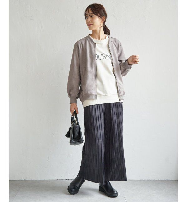 ikka「フェイクスエードブルゾン」|ブルゾン・スタジャン|