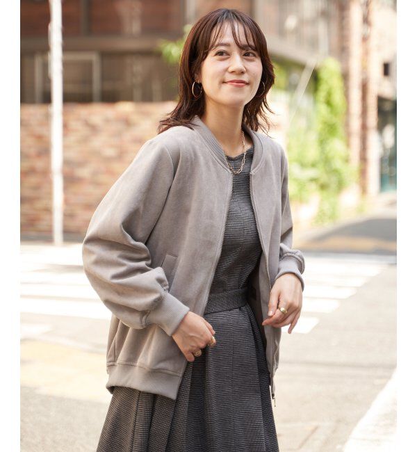 ikka「フェイクスエードブルゾン」|ブルゾン・スタジャン|