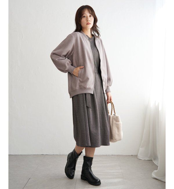 ikka「フェイクスエードブルゾン」|ブルゾン・スタジャン|