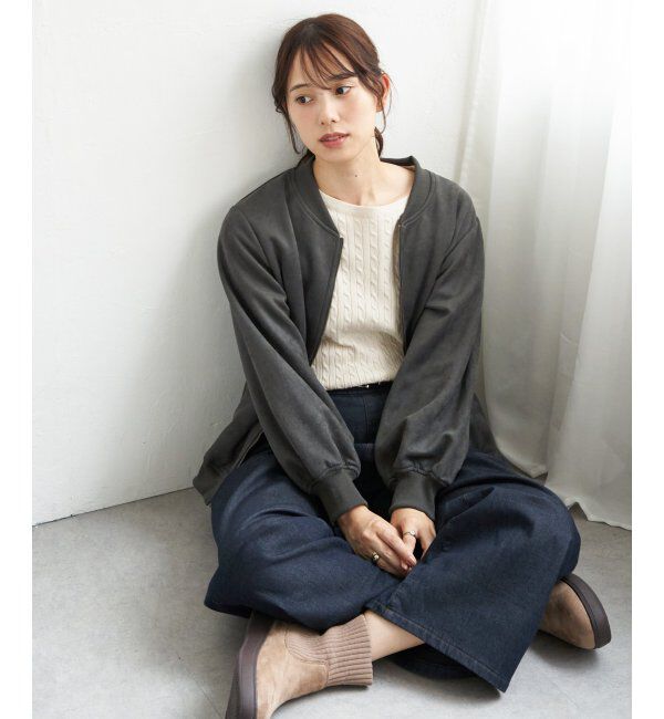 ikka「フェイクスエードブルゾン」|ブルゾン・スタジャン|