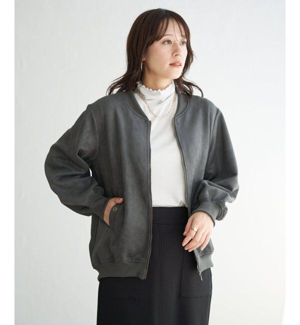 ikka「フェイクスエードブルゾン」|ブルゾン・スタジャン|