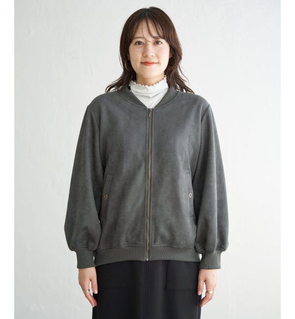 ikka「フェイクスエードブルゾン」|ブルゾン・スタジャン|