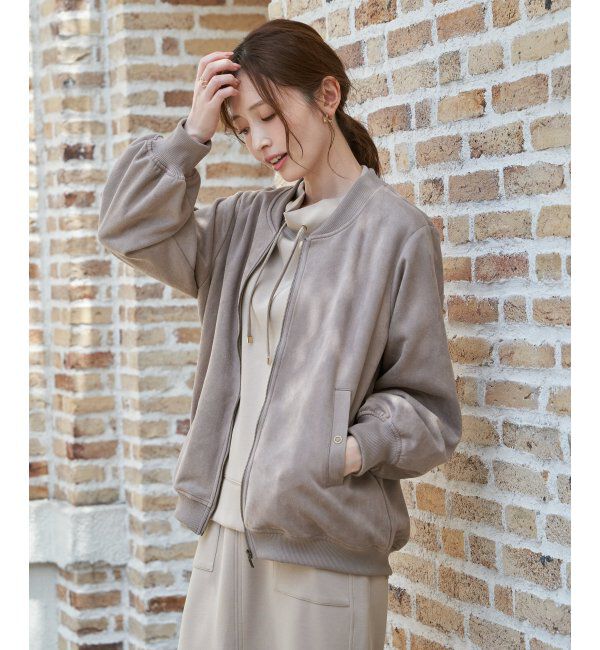 ikka「フェイクスエードブルゾン」|ブルゾン・スタジャン|