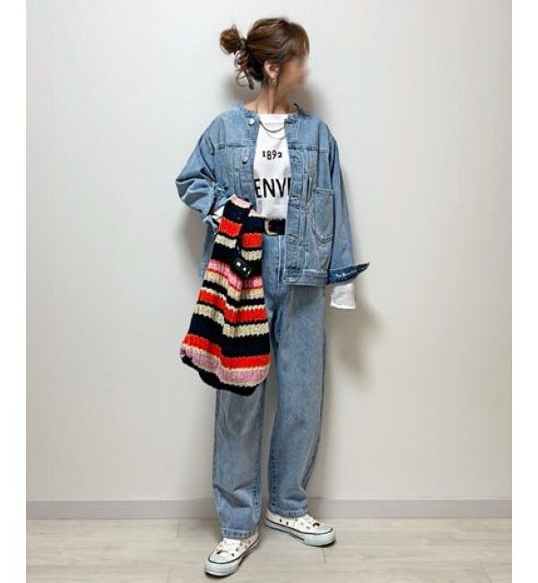 Lbc with Life「ＬＢＣデニムノーカラージャケット」|ブルゾン・スタジャン|