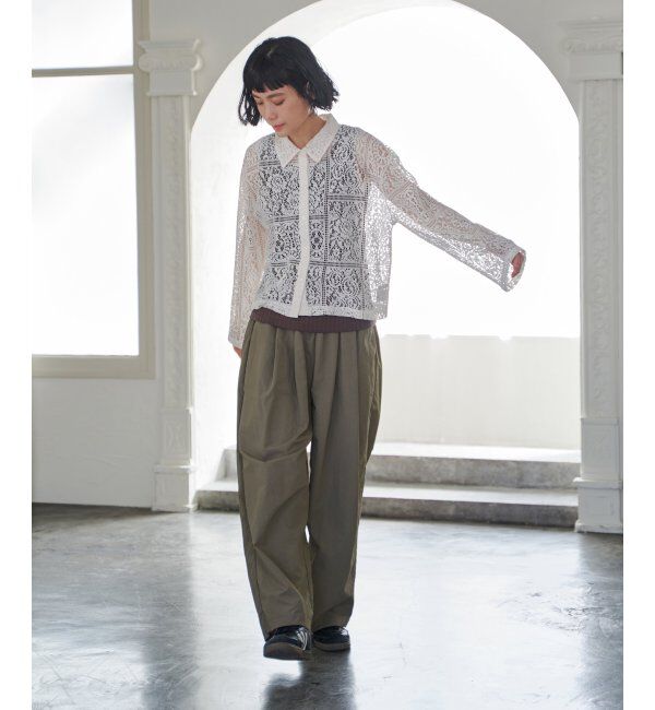 Lbc with Life「総レースシャツジャケット」|ブルゾン・スタジャン|