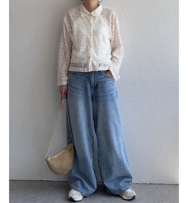 Lbc with Life「総レースシャツジャケット」|ブルゾン・スタジャン|