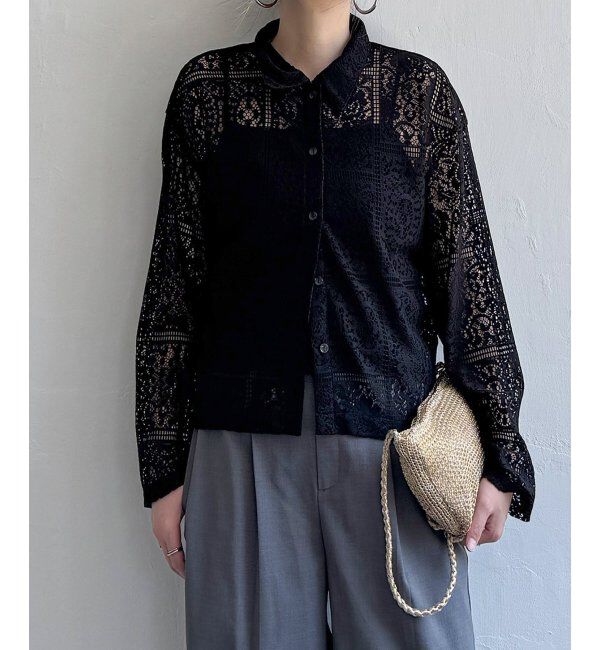 Lbc with Life「総レースシャツジャケット」|ブルゾン・スタジャン|