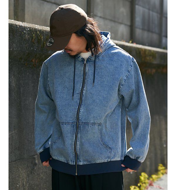 VENCE share style「デニムフルジップパーカー」|ブルゾン・スタジャン|
