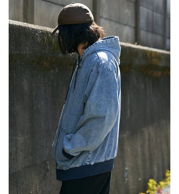 VENCE share style「デニムフルジップパーカー」|ブルゾン・スタジャン|