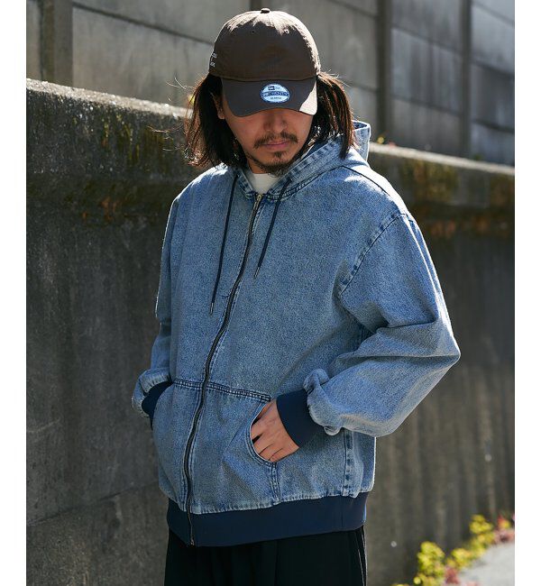 VENCE share style「デニムフルジップパーカー」|ブルゾン・スタジャン|