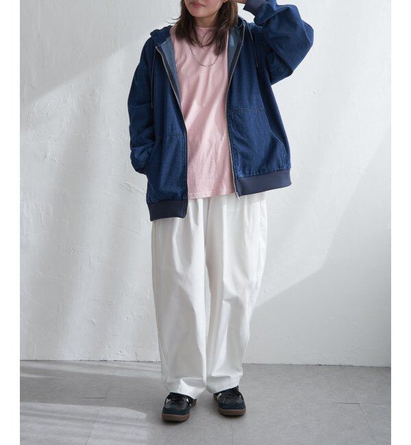 VENCE share style「デニム・キャンバスフルジップパーカー」|ブルゾン・スタジャン|