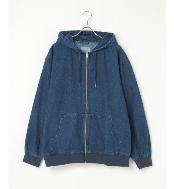VENCE share style「デニム・キャンバスフルジップパーカー」|ブルゾン・スタジャン|