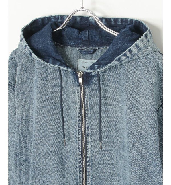 VENCE share style「デニム・キャンバスフルジップパーカー」|ブルゾン・スタジャン|