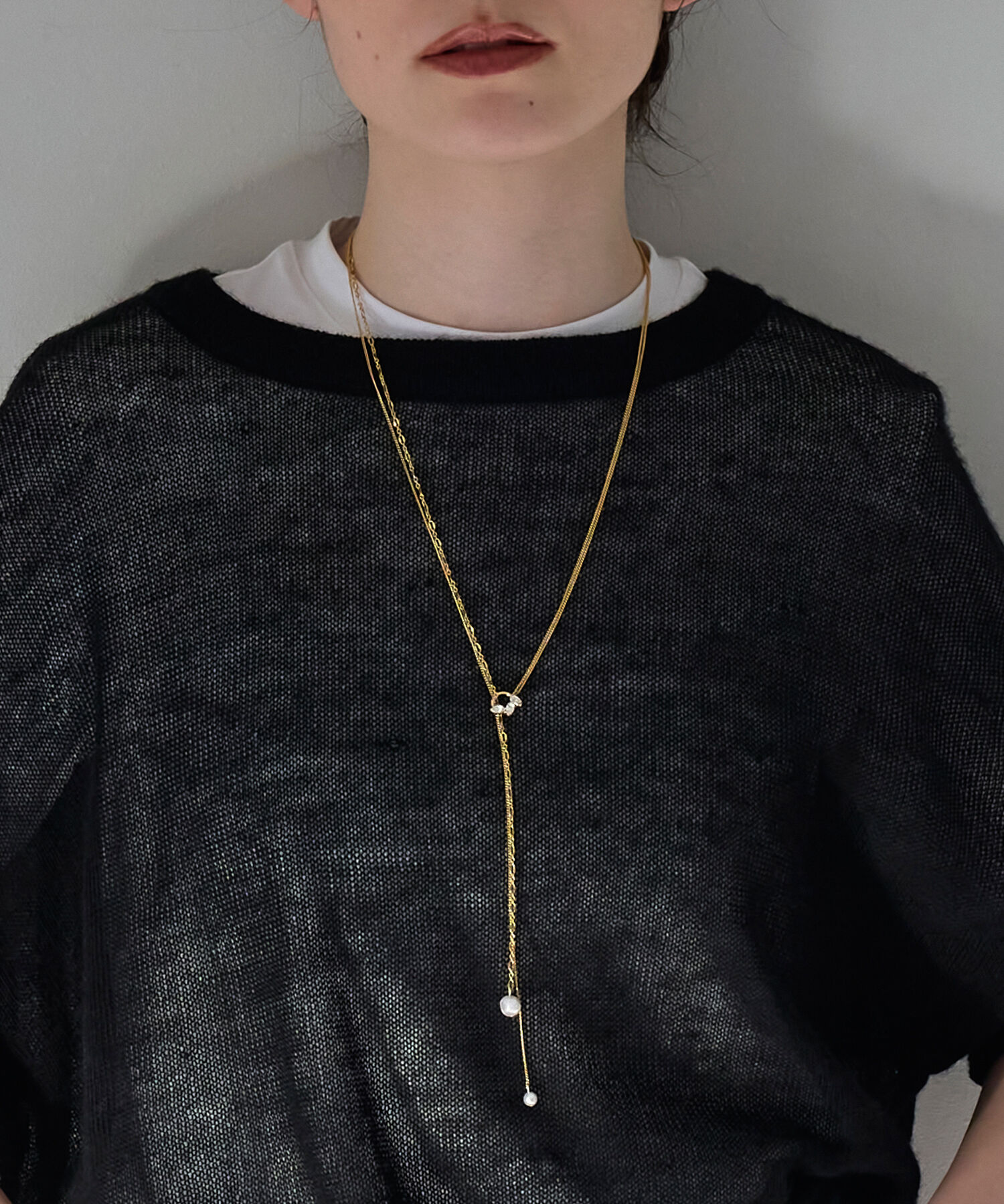 Phoebe「2wayアレンジパールラリエットネックレス」|ネックレス|